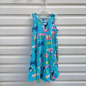 Spotted Zebra poolside dog print dress 9Y